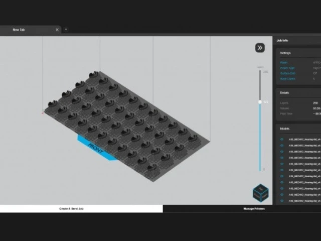 Ein digitales Modell für den Resin 3D-Druck.